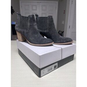 Dolce Vita Womens Jorie Anthracite Suede Bootie Size 9.5 Gray